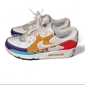 Nike Air Max with Red, Purple, and Orange Accents